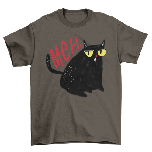 "Meh" Black Cat T-Shirt