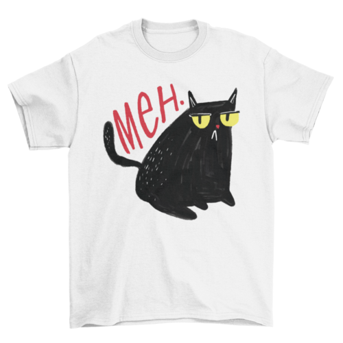 "Meh" Black Cat T-Shirt