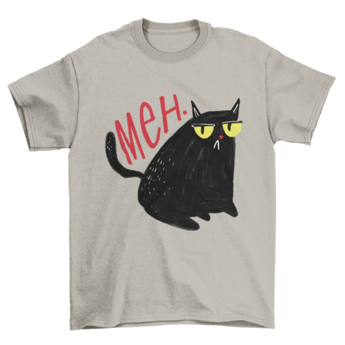 "Meh" Black Cat T-Shirt