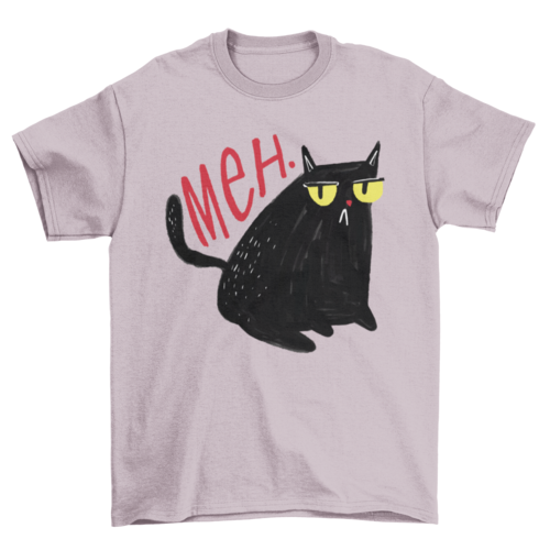 "Meh" Black Cat T-Shirt