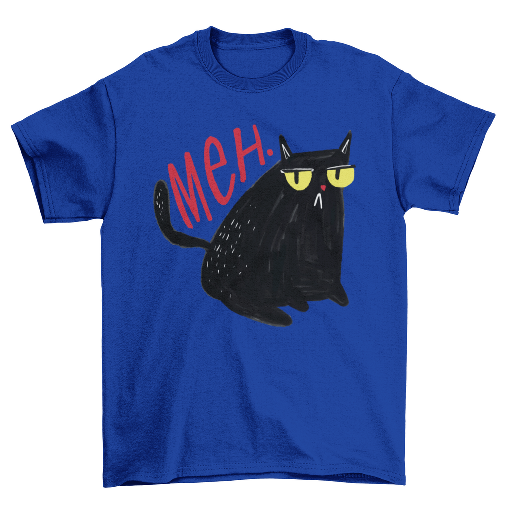 "Meh" Black Cat T-Shirt